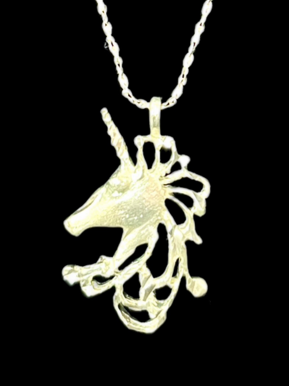 Unicorn Sterling Silver Pendant Necklace